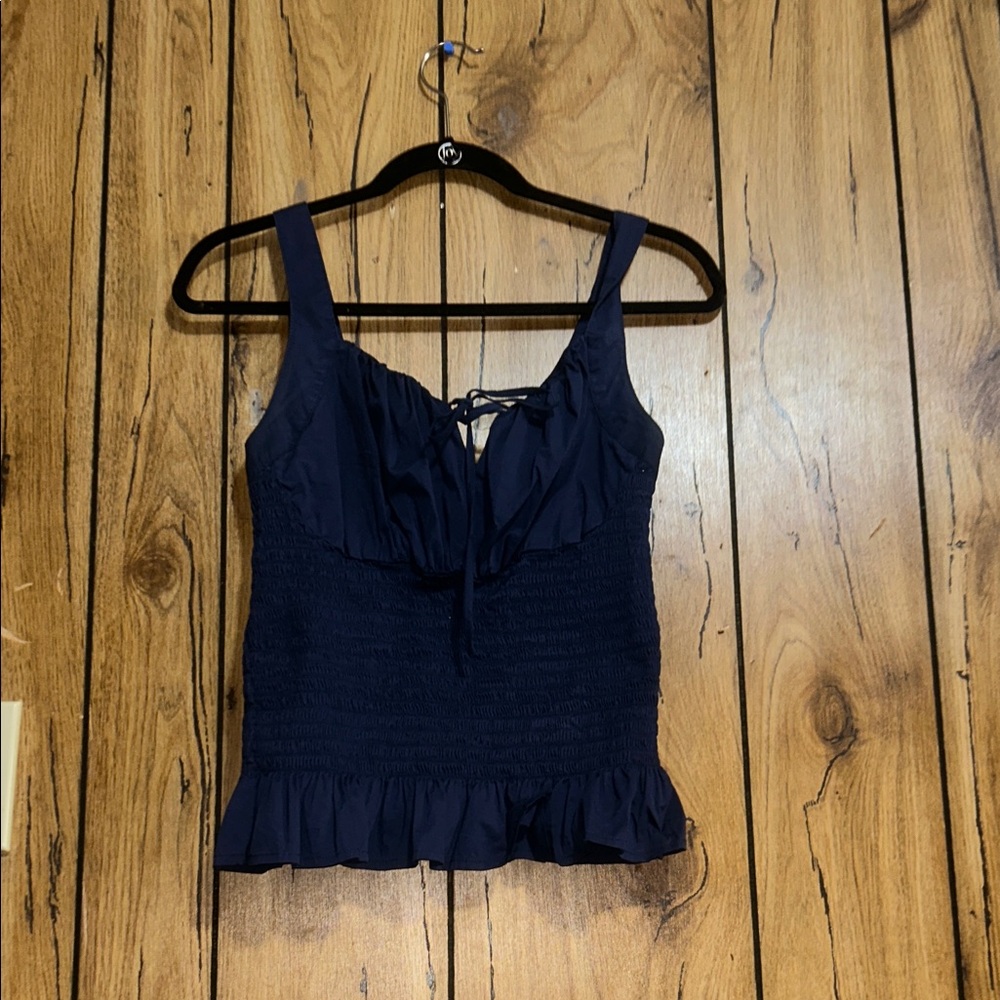 Elegant Navy Blue Women's Top